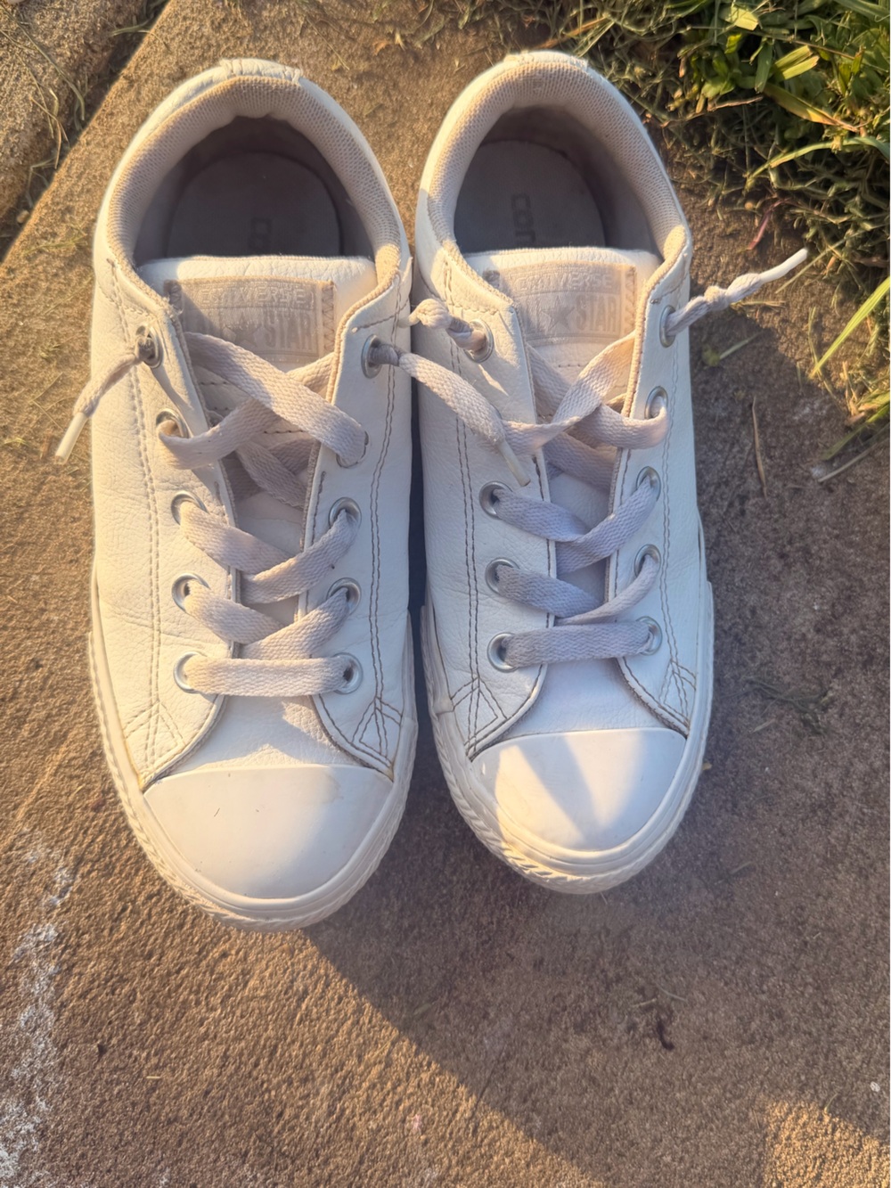 Converse Kids White Low-Top Lace-Up Sneakers